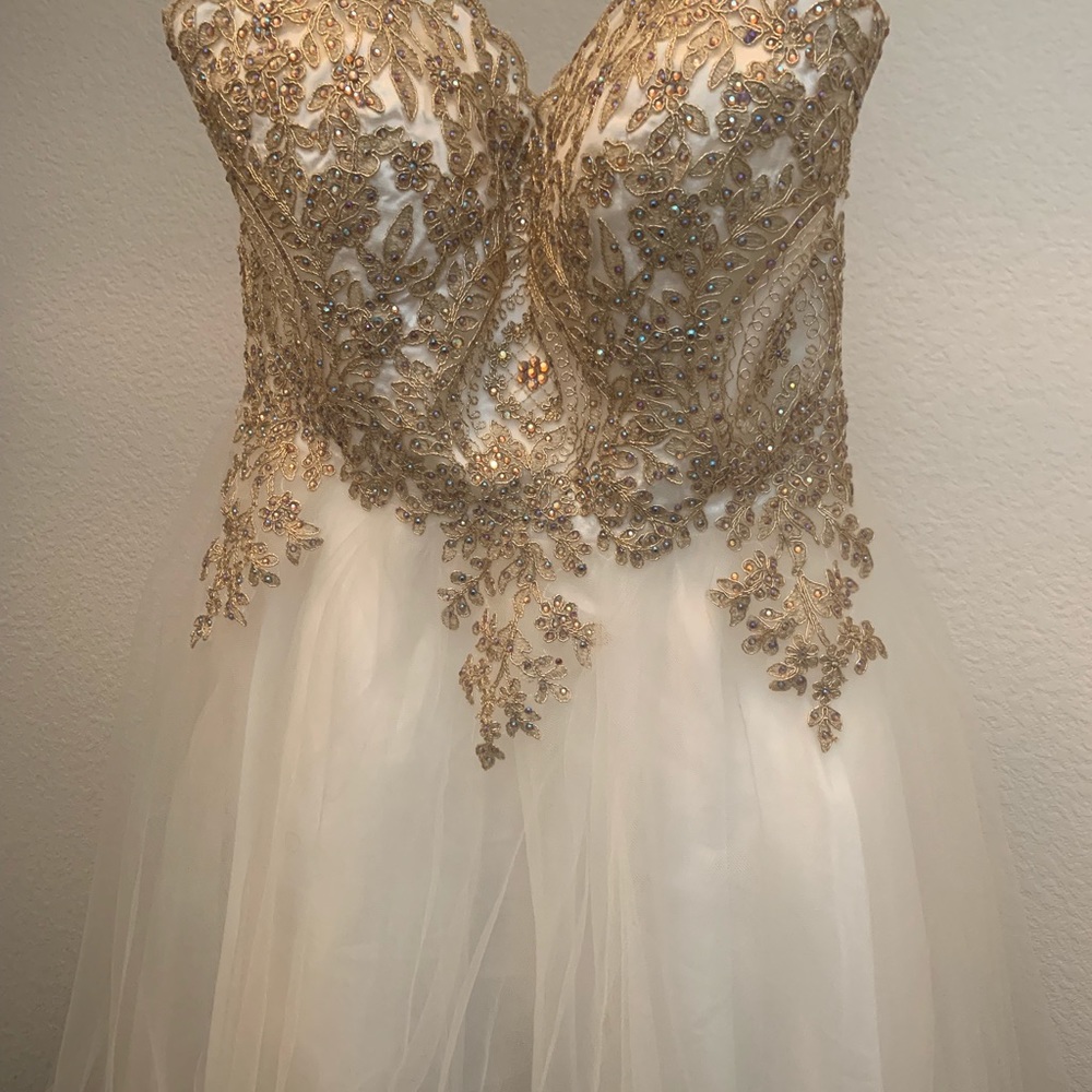 Stunning Strapless Prom or Evening Dress, Size M